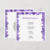 Elegantes Blumenbogen-Hochzeitsprogramm | Acryl Programm (Vorne/Hinten)