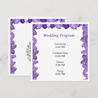 Elegantes Blumenbogen-Hochzeitsprogramm | Acryl Programm