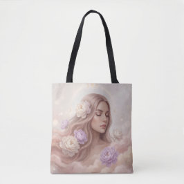 Elegantes Blumenbouquet mit zarten Schmetterlingen Tasche