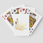 Elegantes Blumenbräu Romantisches Hochzeitsdesign Spielkarten (Rückseite)