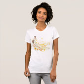Elegantes Blumenbräu Romantisches Hochzeitsdesign T-Shirt (Vorne ganz)