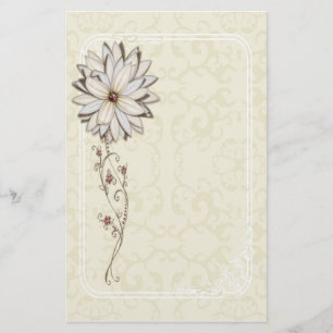 Elegantes Blumenbriefpapier Briefpapier