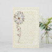 Elegantes Blumenbriefpapier Briefpapier (Stehend Vorderseite)