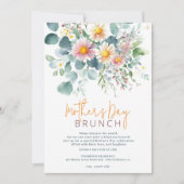 Elegantes Blumenbrunch Einladung (Vorderseite)