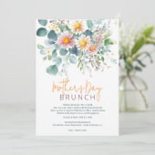 Elegantes Blumenbrunch Einladung (Stehend Vorderseite)