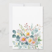 Elegantes Blumenbrunch Einladung (Rückseite)