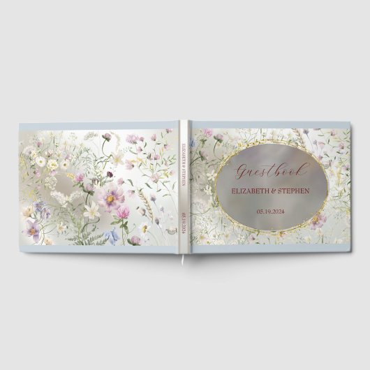 Elegantes Blumenbuch Gästebuch (Voll)