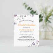 Elegantes Blumenbudget Bridal Luncheon Einladung (Stehend Vorderseite)