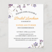 Elegantes Blumenbudget Bridal Luncheon Einladung (Vorderseite)