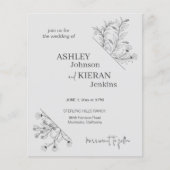 Elegantes Blumenbudget Einladung Flyer (Vorne)