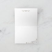 Elegantes Blumenchalkboard rustikale Hochzeit dank Dankeskarte (Innenseite)