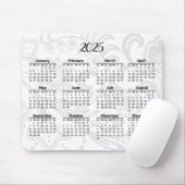Elegantes Blumendesign 2025 Kalendermousepad Mousepad (Mit Mouse)