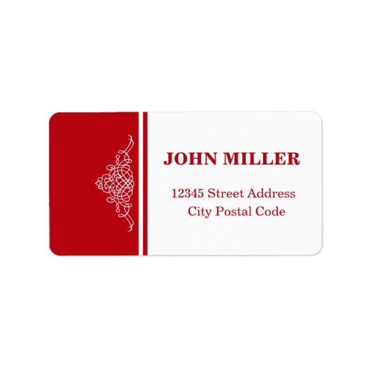 Elegantes Blumendesign Adressaufkleber (Vorne)