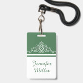 Elegantes Blumendesign Ausweis (Vorderseite mit Lanyard)