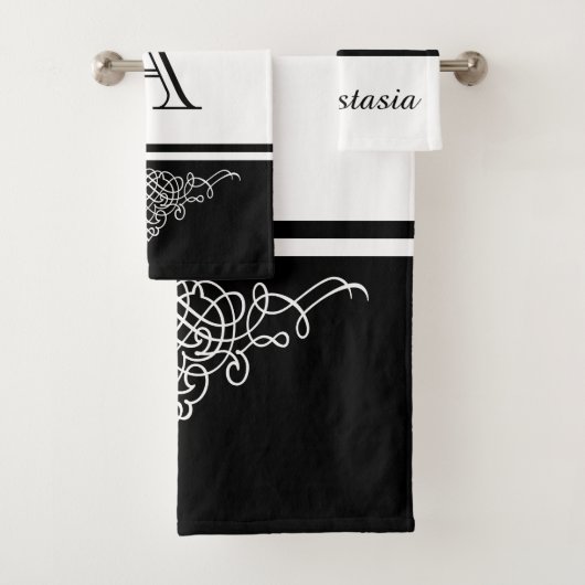 Elegantes Blumendesign Badhandtuch Set (Insitu)
