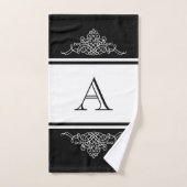 Elegantes Blumendesign Badhandtuch Set (Handtuch)
