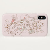Elegantes Blumendesign Case-Mate iPhone Hülle (Rückseite (Horizontal))