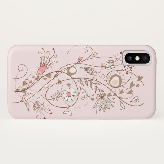 Elegantes Blumendesign Case-Mate iPhone Hülle (Rückseite (Horizontal))
