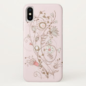Elegantes Blumendesign Case-Mate iPhone Hülle (Rückseite)