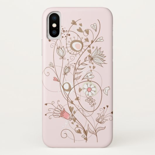 Elegantes Blumendesign Case-Mate iPhone Hülle (Rückseite)