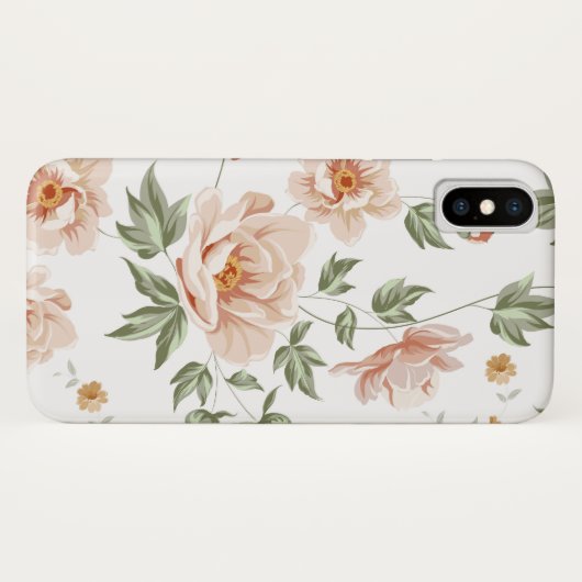 Elegantes Blumendesign Case-Mate iPhone Hülle (Rückseite (Horizontal))