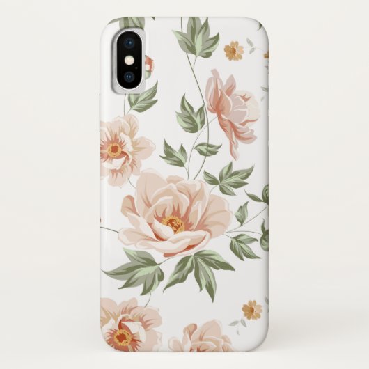 Elegantes Blumendesign Case-Mate iPhone Hülle (Rückseite)