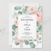 Elegantes Blumendesign Einladung (Vorderseite)