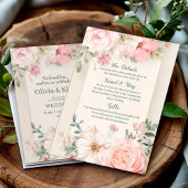 Elegantes Blumendesign Einladung