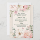 Elegantes Blumendesign Einladung (Rückseite)