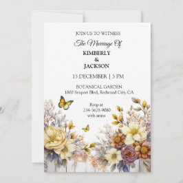 Elegantes Blumendesign Einladung