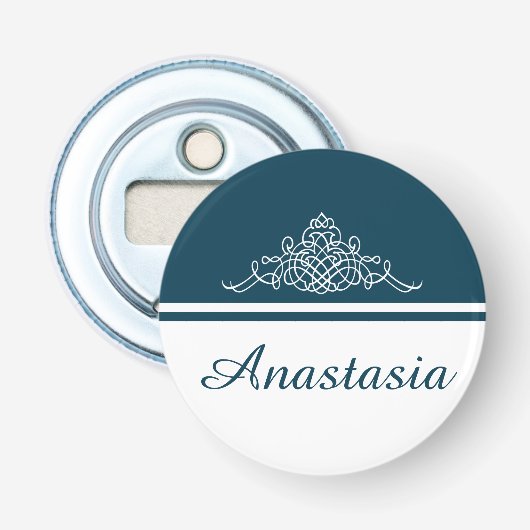 Elegantes Blumendesign Flaschenöffner (Vorderseite)