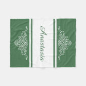 Elegantes Blumendesign Fleecedecke (Vorderseite (Horizontal))