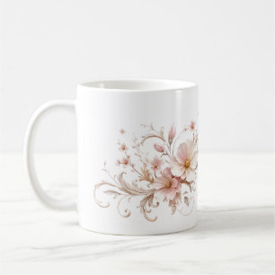 Elegantes Blumendesign für Mug-Wraps Kaffeetasse