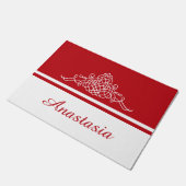 Elegantes Blumendesign Fußmatte (Schrägansicht)