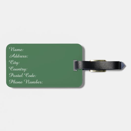 Elegantes Blumendesign Gepäckanhänger (Rückseite horizontal)