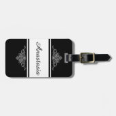 Elegantes Blumendesign Gepäckanhänger (Vorderseite horizontal)