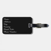 Elegantes Blumendesign Gepäckanhänger (Rückseite horizontal)