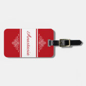 Elegantes Blumendesign Gepäckanhänger (Vorderseite horizontal)