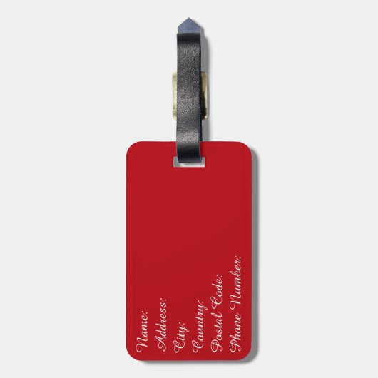 Elegantes Blumendesign Gepäckanhänger (Rückseite vertikal)