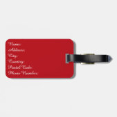 Elegantes Blumendesign Gepäckanhänger (Rückseite horizontal)