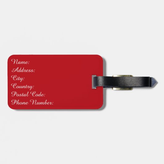 Elegantes Blumendesign Gepäckanhänger (Rückseite horizontal)