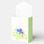 Elegantes Blumendesign in grün-gelb-blau Geschenkschachtel (Geöffnet)