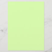 Elegantes Blumendesign in grüngelb-blau Menükarte (Rückseite)