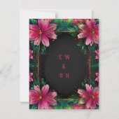 Elegantes Blumendesign in lebhaften Farben RSVP Karte (Rückseite)