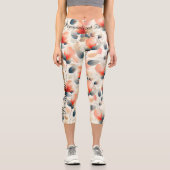 Elegantes Blumendesign in sanften Pastelltönen Capri Leggings (Vorderseite)