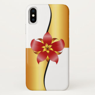 Elegantes Blumendesign in Weiß und Gold Case-Mate iPhone Hülle