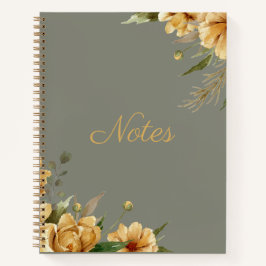 Elegantes Blumendesign Journal Spiral Notebook Notizblock