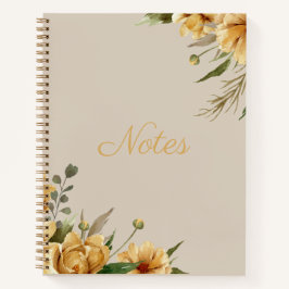 Elegantes Blumendesign Journal Spiral Notebook Notizblock