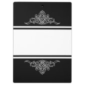 Elegantes Blumendesign Klemmbrett (Rückseite)