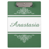 Elegantes Blumendesign Klemmbrett (Vorderseite)